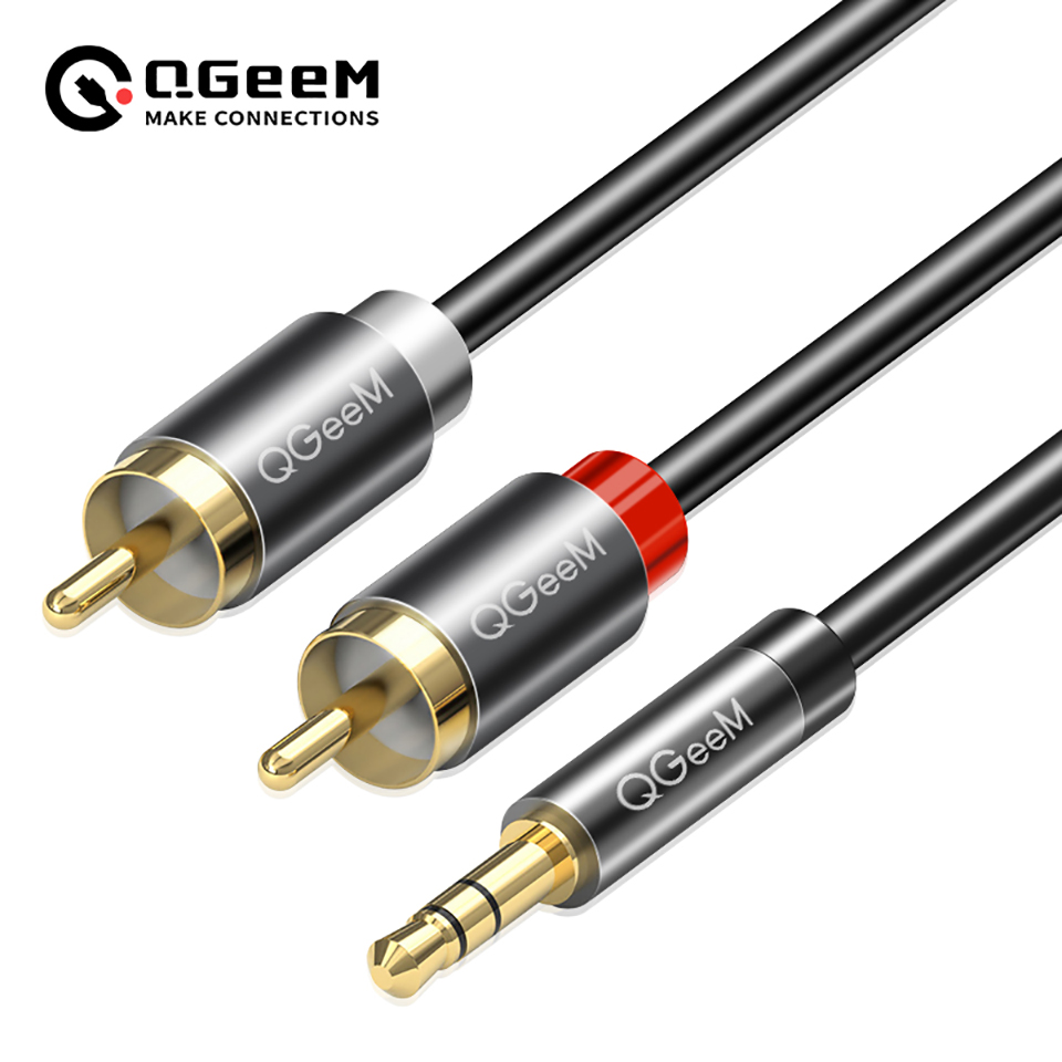 Home Cinema Choice - Qgeem rcaケーブル2rcaから3.5オーディオケーブルrca 3.5mmジャックrcaアンプ用フェイクケーブルサブウーファーオーディオミキサーホームシアターDVD
