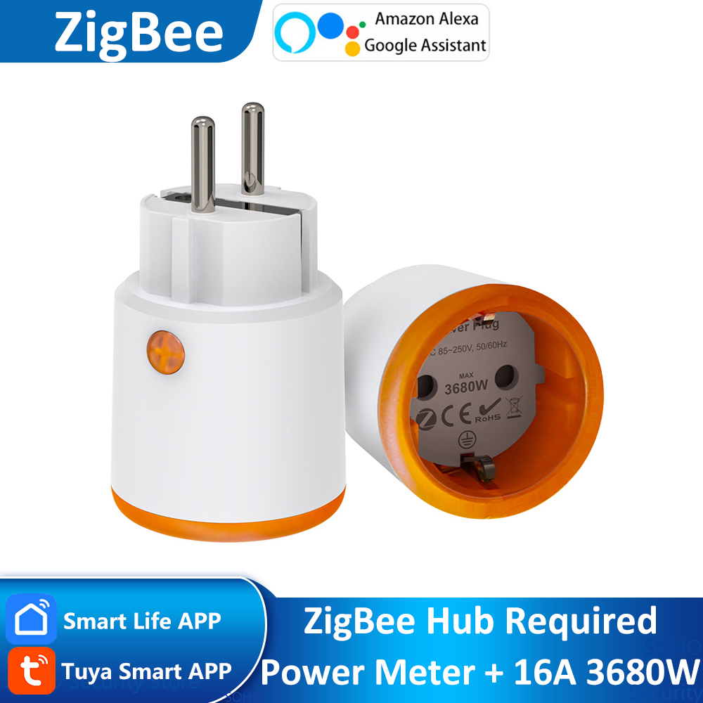 Home Cinema Alexa - Zigbee-インテリジェントホームパワーモニタリングプラグ,Alexa, Google, Home Assistant,Smartthings Hub, 16A,