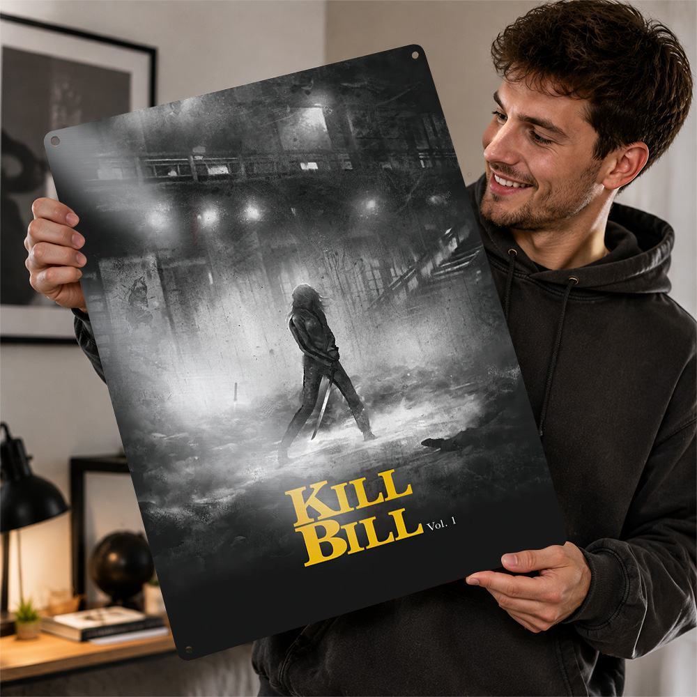 Home Cinema Gifts - キル・ビル Vol. 映画ポスター シネマウォールアート カスタムレトロメタルサイン 男性用ルームデコレーション