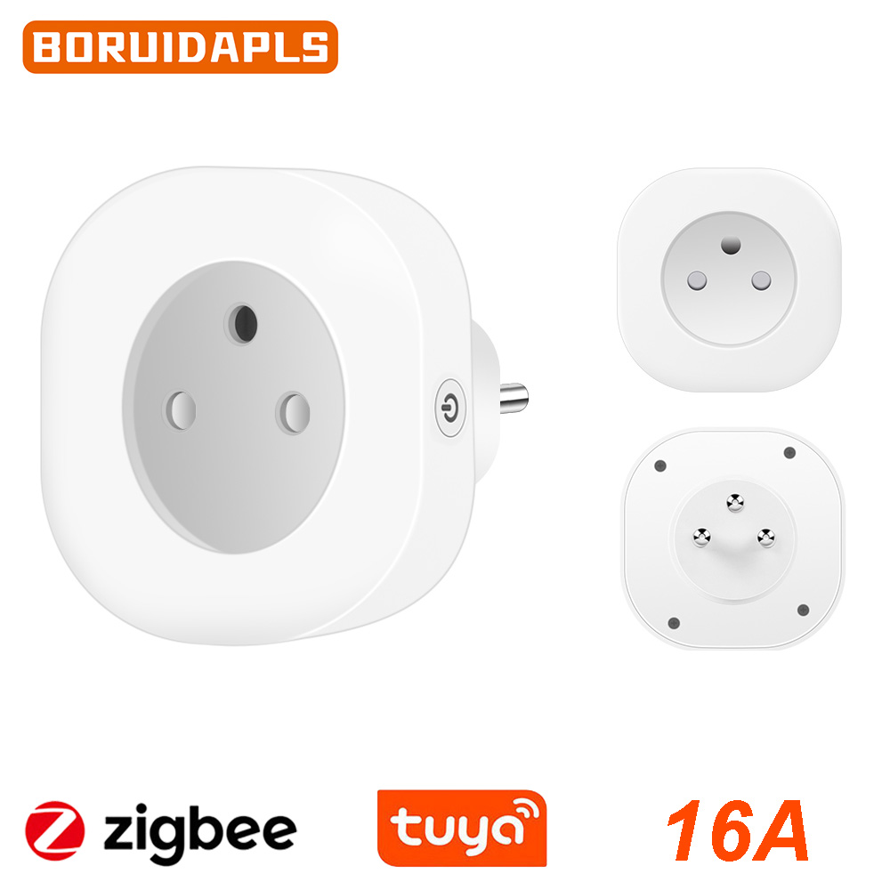 Home Cinema Alexa - BORUIDAPLS Tuya Zigbee スマートソケット EU/FR/イスラエル/ブラジル/スイス 16A