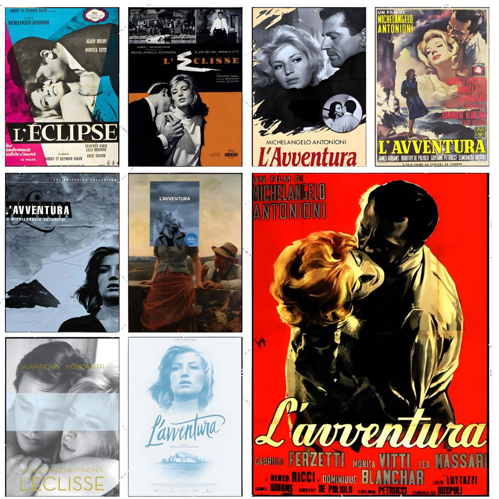 Home Cinema Gifts - Lavventura クラシックシネマ L-Lavventura ポスター プレミアム装飾アート &