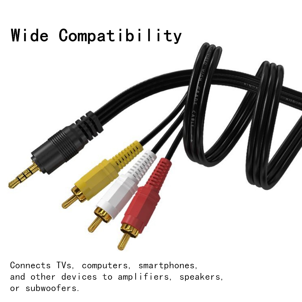 Home Cinema Choice - 3.5 ミリメートルに 3 RCA オーディオビデオケーブル金メッキ AV