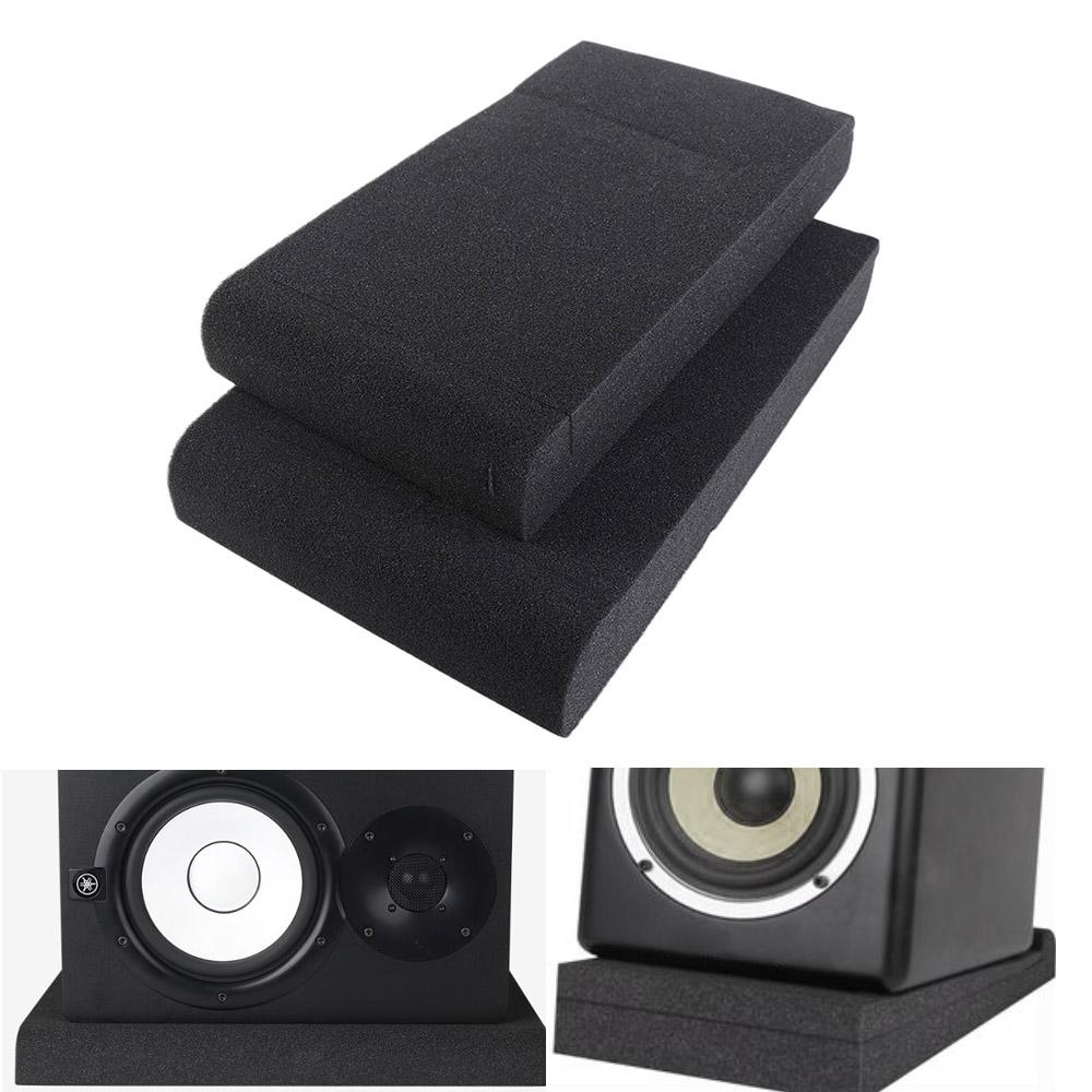 Acoustic Foam Panel - スタジオモニター用防音パッド,衝撃吸収パッド,滑り止めスポンジ,デスクトップスピーカー,断熱パネル,33x27x4cm, 1セット