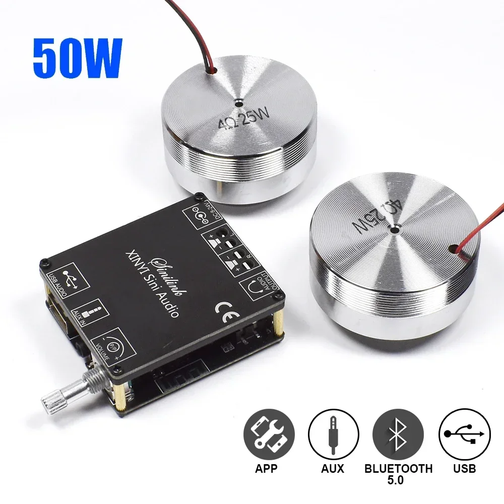Home Cinema Choice - ポータブルステレオ振動スピーカー,Bluetooth 5.0,2x25W, 50W,ホームシネマ用