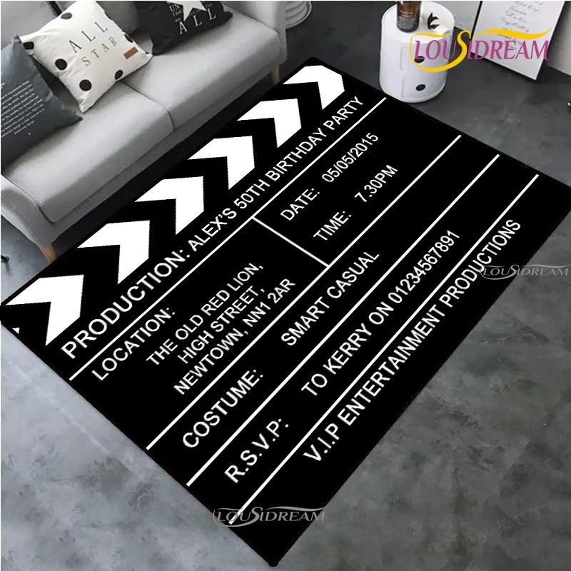 Home Cinema Gifts - ヴィンテージプロジェクターテーマ映画ナイトクラッパーボードレトロシネマ雰囲気テーブルシネマラグキッチンドア子供の誕生日プレゼント