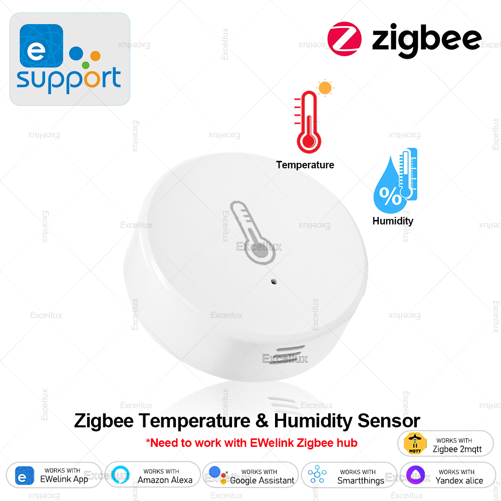 Home Cinema Alexa - EWelink スマート Zigbee 温度湿度センサーアプリ制御屋内温度計モニターホームオートメーションは Alexa Google
