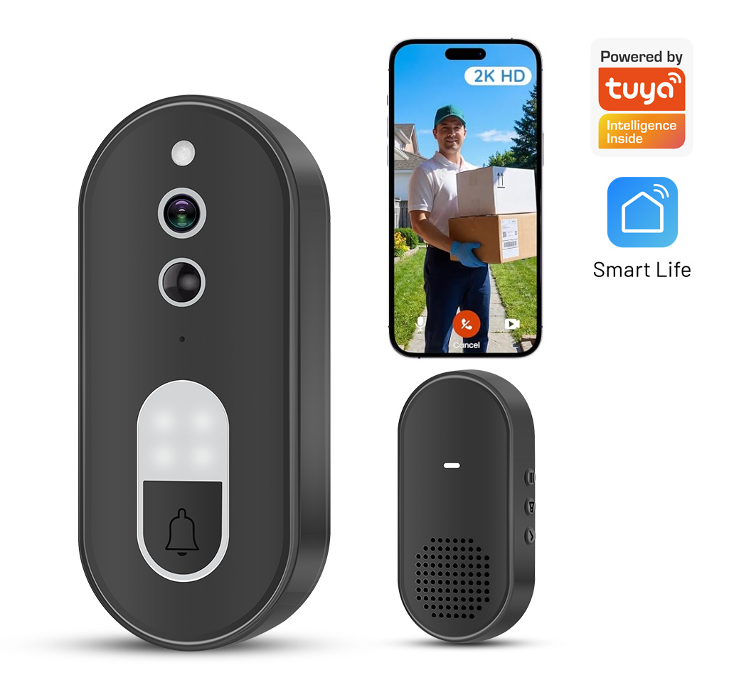 Tuya 1080P HD ワイヤレス WiFi ビデオドア - Home Cinema Alexa のレビューと価格