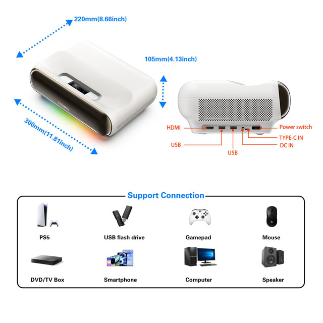 トリプルカラーレーザープロジェクター 超短焦点UST WiF - Home Cinema Laser Projector のレビューと価格