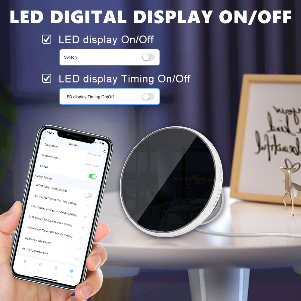 Tuya USB スマート温度湿度センサー WiFi APP - Home Cinema Alexa のレビューと価格