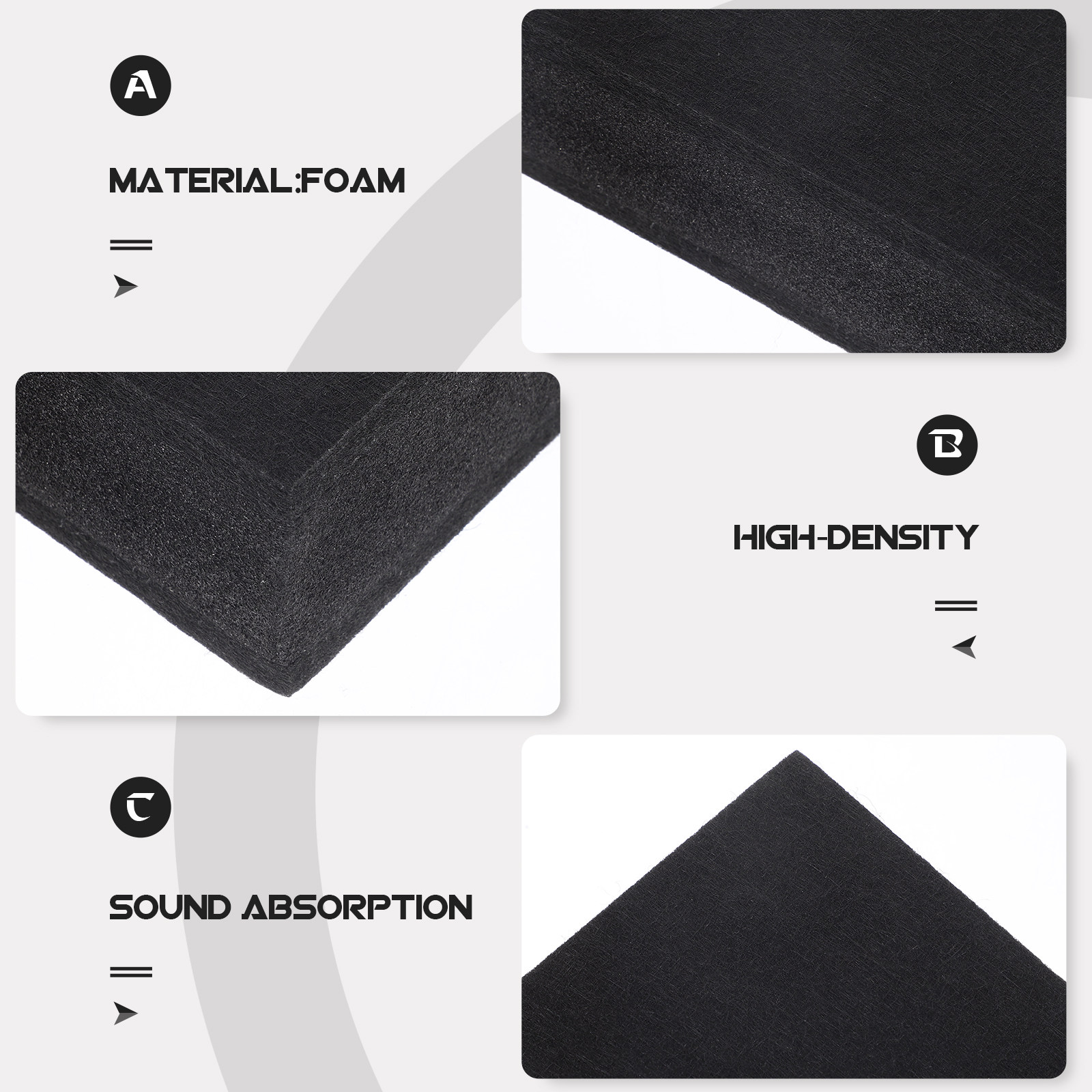 プレミアム吸音フォームパネル サブウーファー分離パッド 音響 - Acoustic Foam Panel のレビューと価格