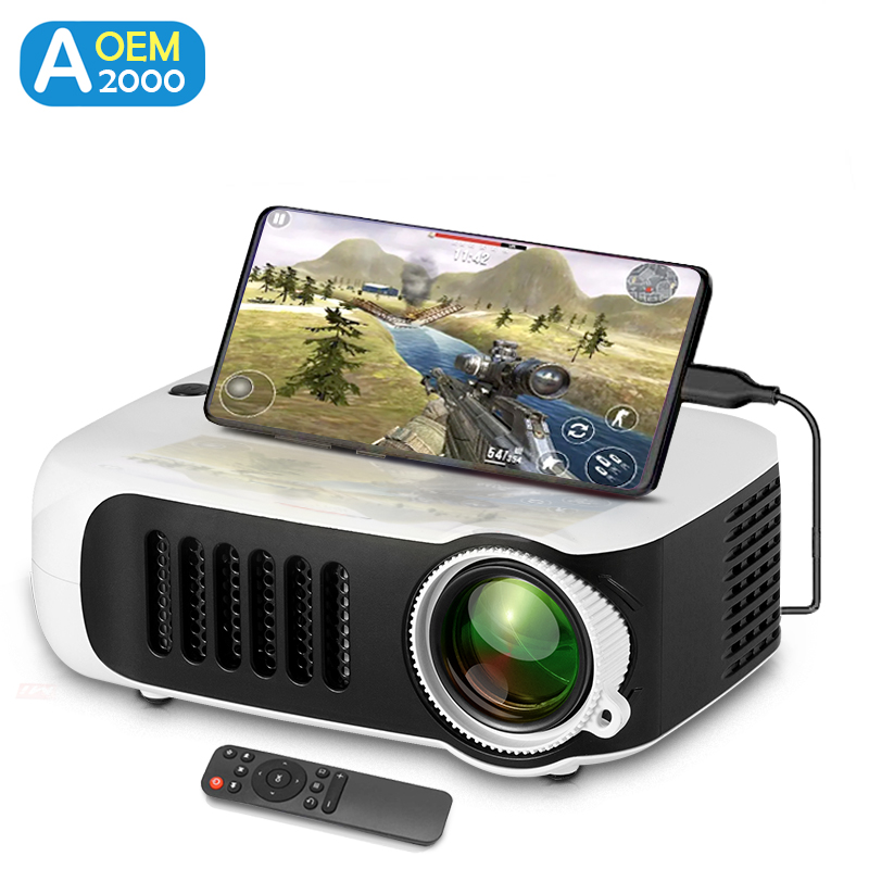 A2000ミニプロジェクター ポータブルホームシアター 3D - Home Cinema Laser Projector のレビューと価格