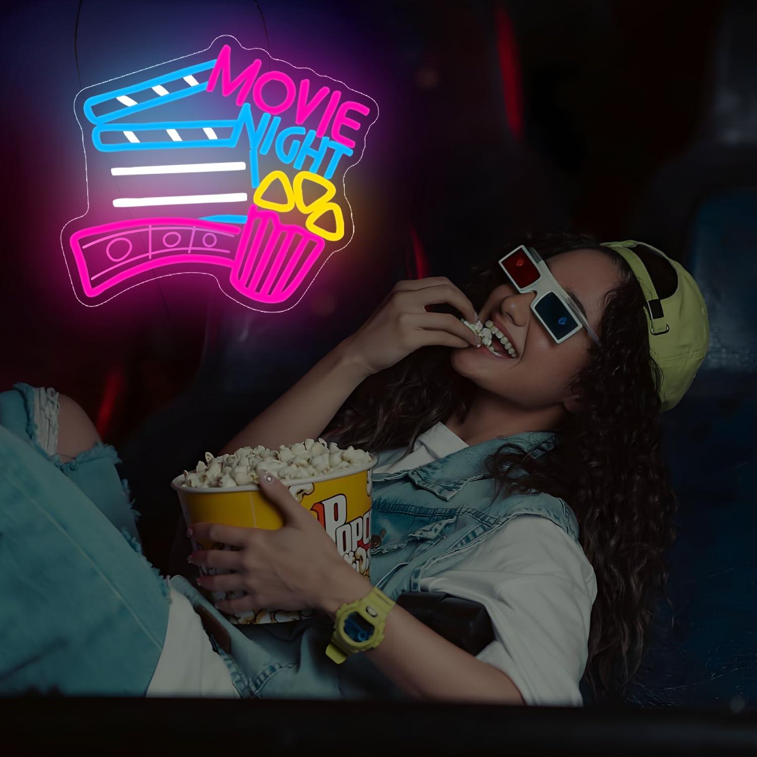 ムービーナイトネオンサイン USB調光式LEDネオンライト  - Home Cinema Gifts のレビューと価格