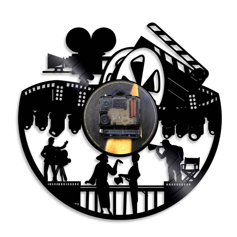 映画の俳優 ビニールレコード 壁掛け時計 映画監督 蓄音機  - Home Cinema Gifts のレビューと価格