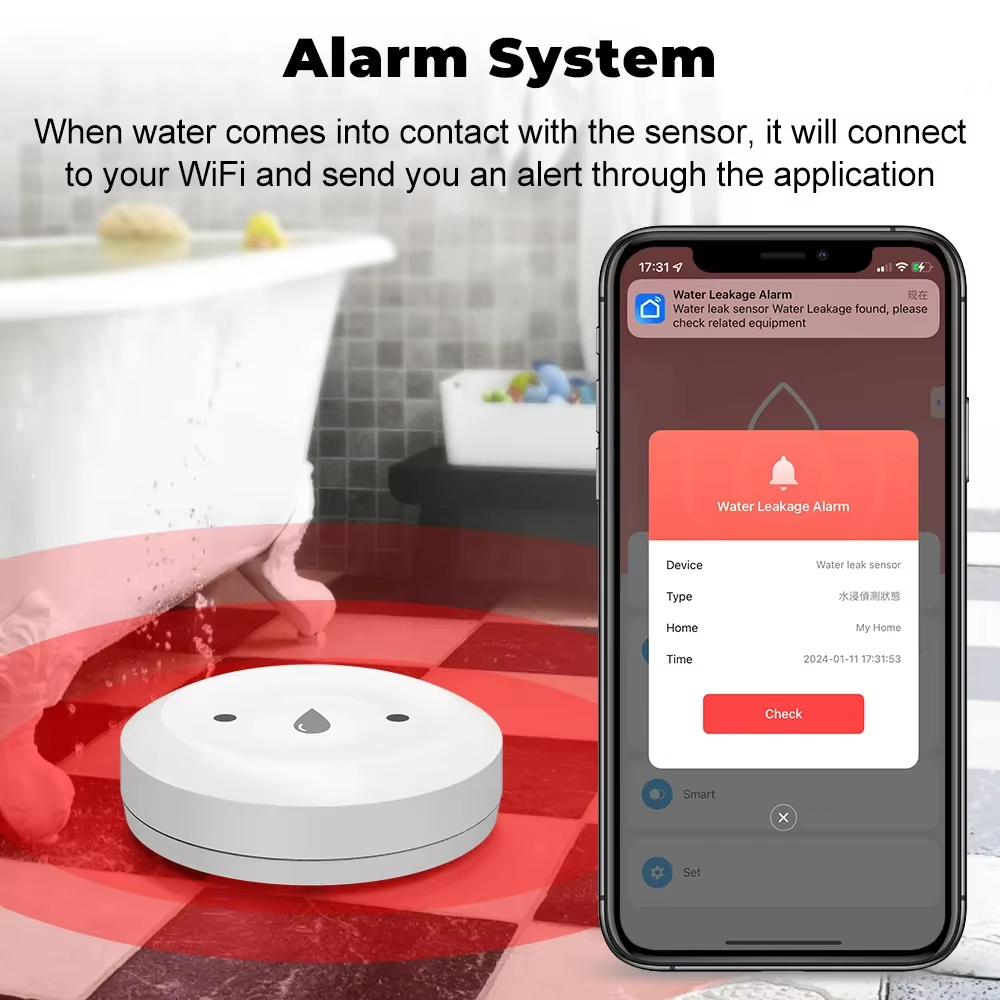 Tuya ZigBee 3.0 水漏れ検知器 スマート洪水セ - Home Cinema Alexa のレビューと価格