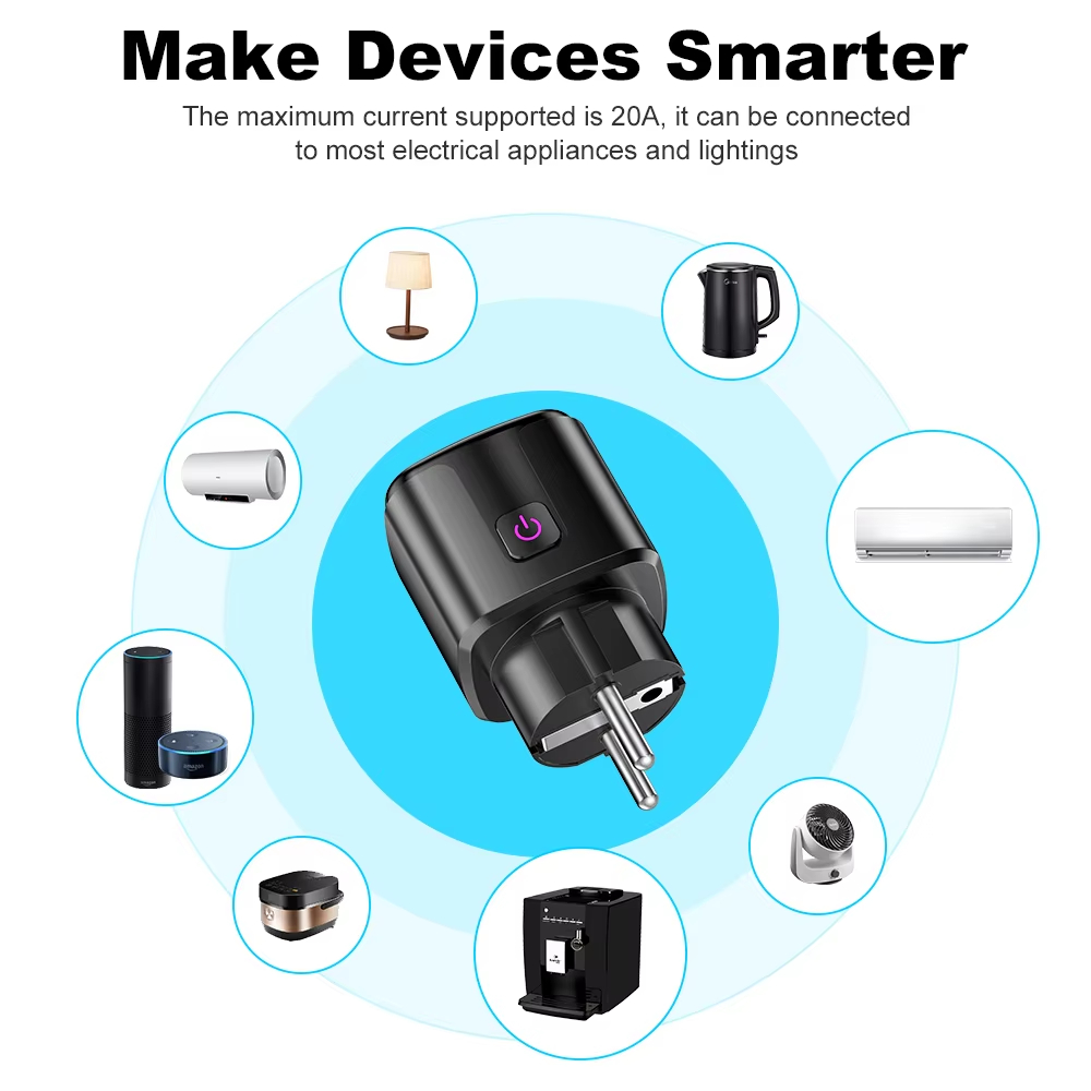 20A AC100-240V Wifi スマートプラグ スマ - Home Cinema Alexa のレビューと価格