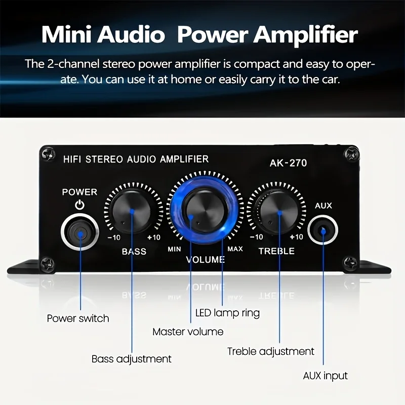 AK-270 400W ミニパワーアンプ 12V/24V 2 - Home Cinema Choice のレビューと価格