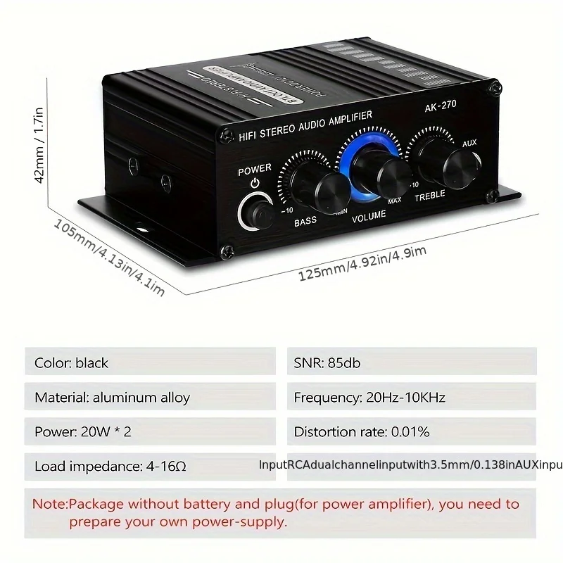 AK-270 400W ミニパワーアンプ 12V/24V 2 - Home Cinema Choice のレビューと価格
