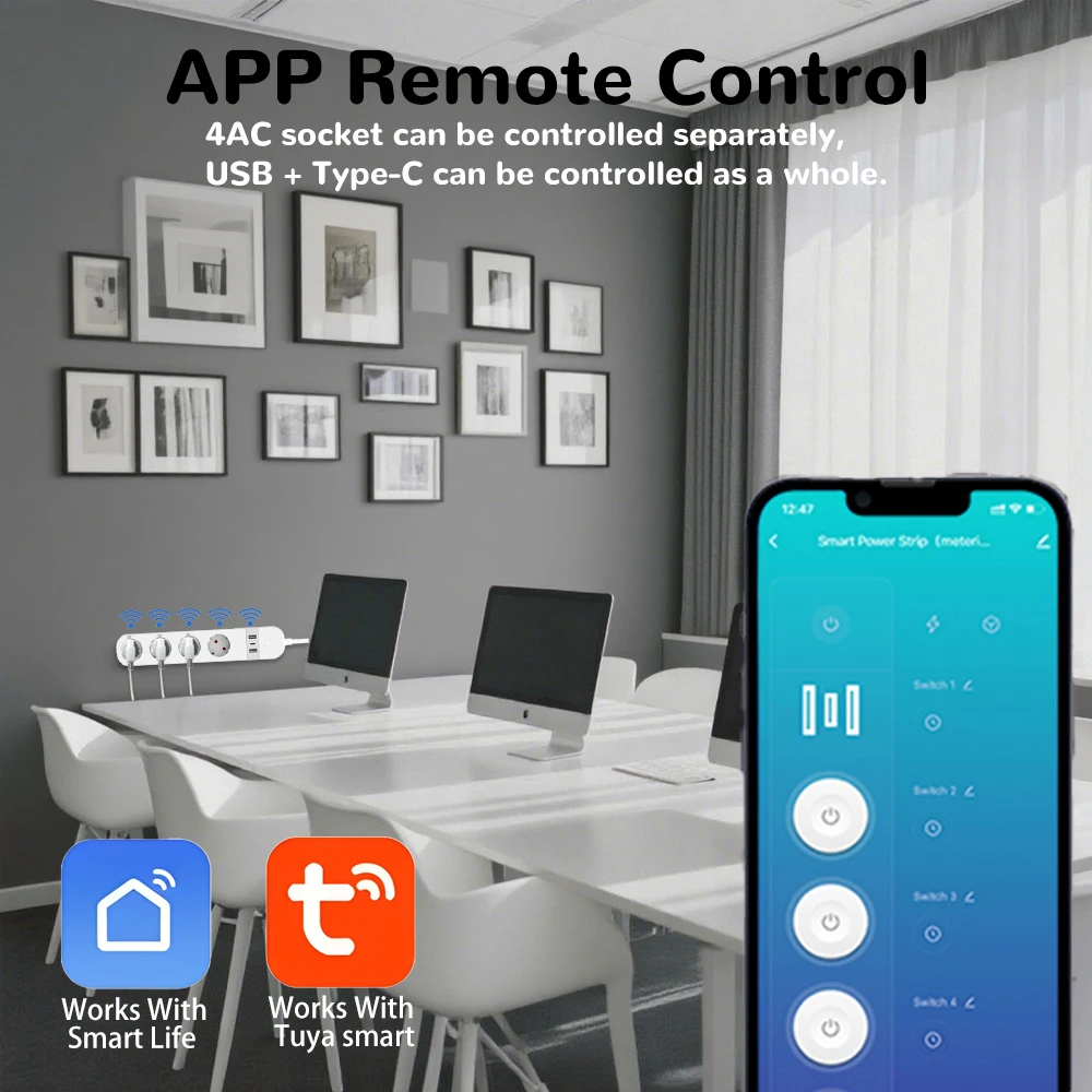 BORUIDAPLS EUプラグ WiFiスマート電源タップ - Home Cinema Alexa のレビューと価格